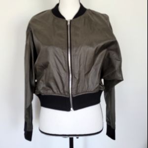 Forever 21 satin varsity jacket size small